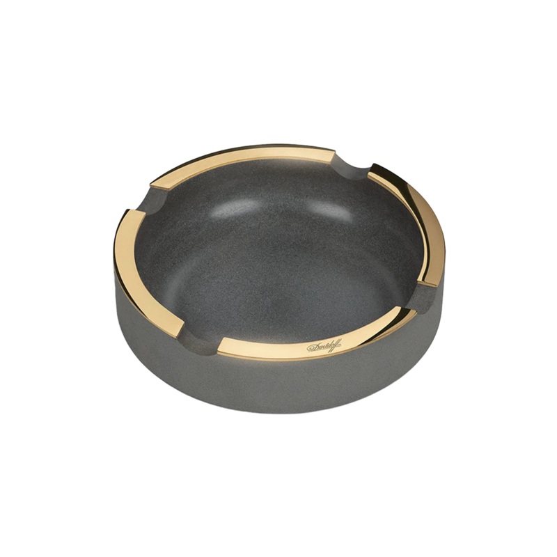 Davidoff Concrete Ashtray Large- Gray /Gold