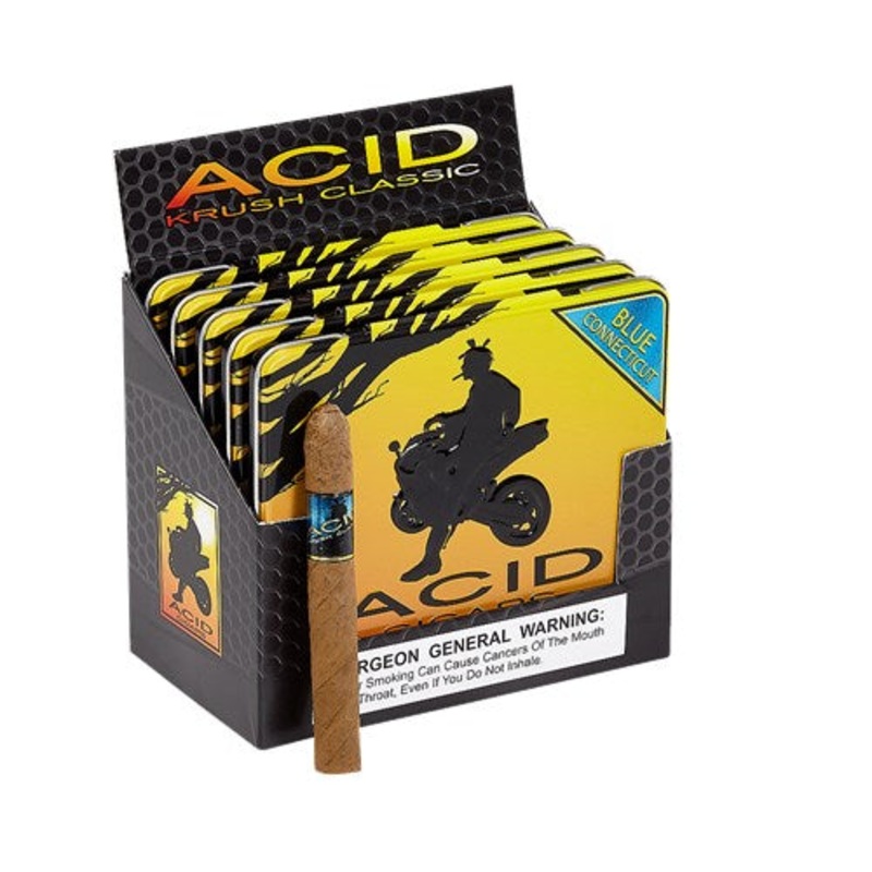 Acid Krush Blue Connecticut Cigarillos (4″ x 32) by Drew Estate Pack of 50