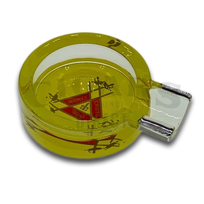 Montecristo Logo Single Cigar Glass Ashtray 1 Cigar Ashtray