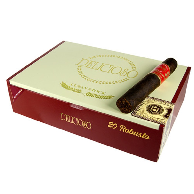 Delicioso Flavored by Cuban Stock Black Forest Cherry Robusto 5×50