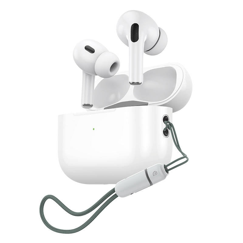 Wireless earphones TWS Foneng BL129, with induction charging (white), Suchawki bezprzewodowe TWS Foneng BL129, z adowaniem indukcyjnym (biae)