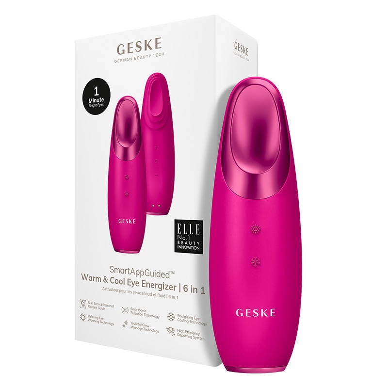 Warm & Cool Eye Energizer 6 in 1 Geske with APP (magenta), Masaer do oczu Cool & Warm 6w1 Geske z Aplikacj (magenta)