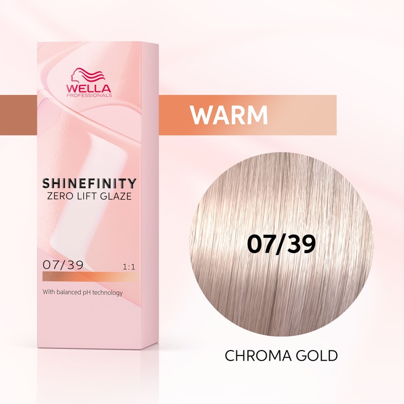 Wella SHINEFINITY Zero Lift Glaze – Geliniai plauk daai 07/39, 60 ml