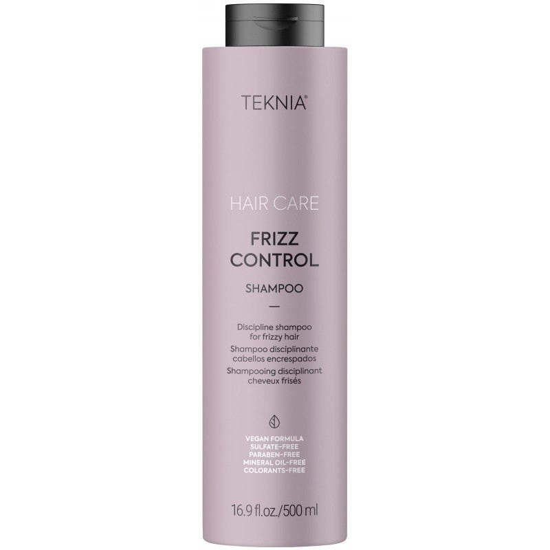 ampnas plaukams LAKME Teknia Frizz Control Shampoo LAK44415, garbanotiems, nepaklusniems plaukams, 500 ml