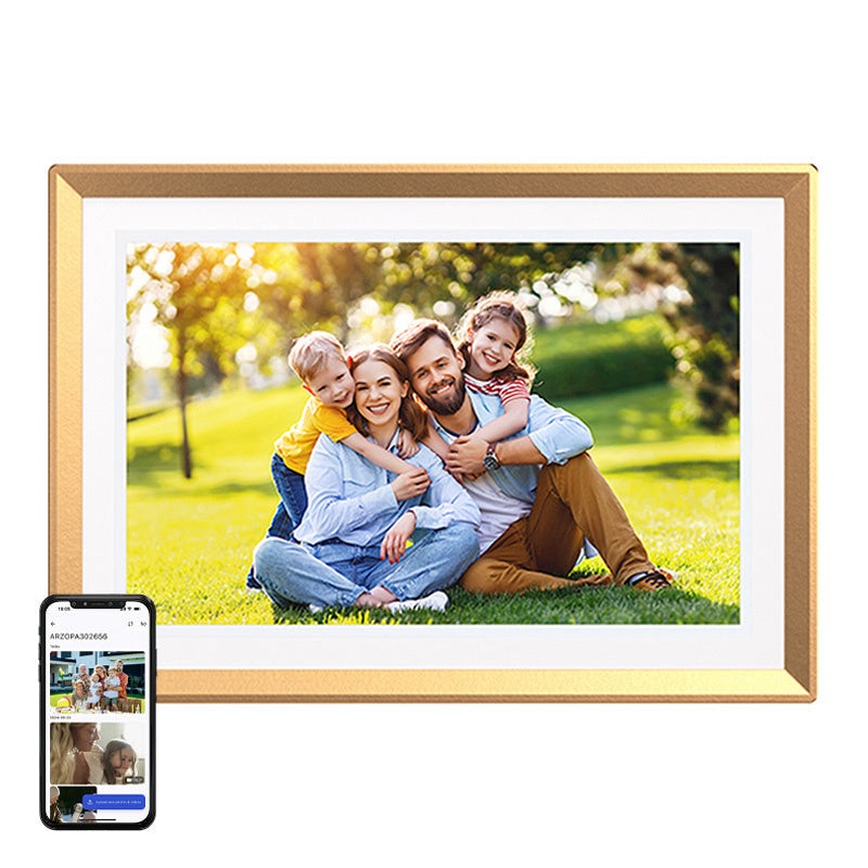 Arzopa D10 (gold) 10.1″ digital photo frame, Cyfrowa ramka na zdjcia Arzopa D10 (zota) 10.1″