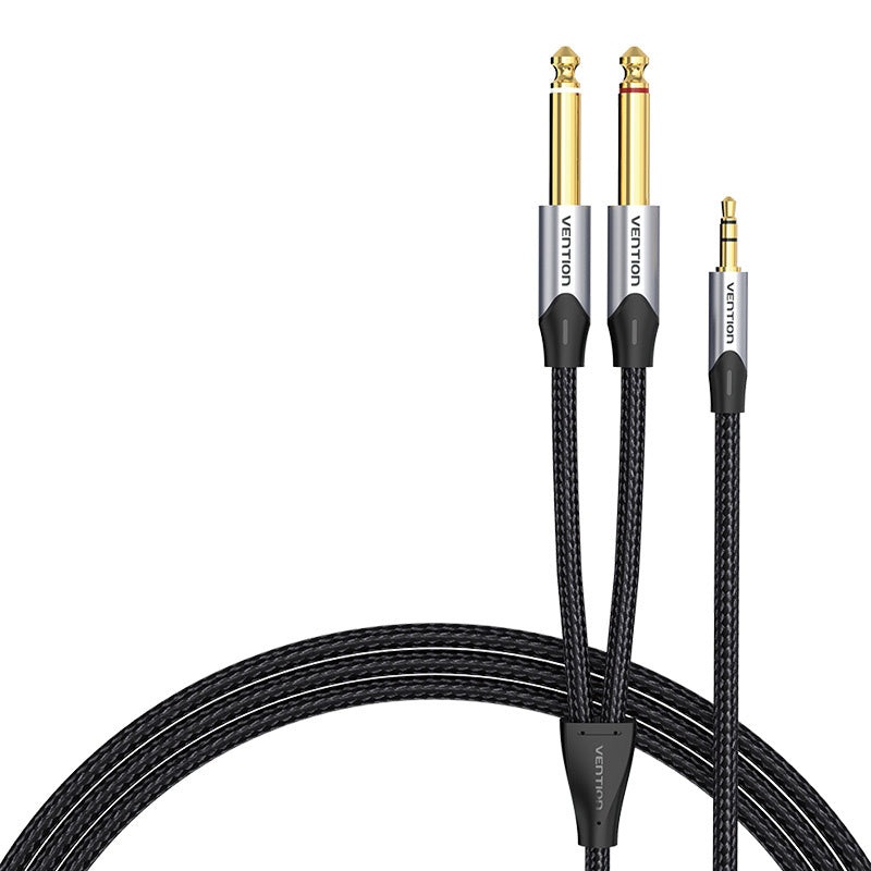 Audio cable mini jack 3.5mm to 2x jack 6.35mm male Vention BARHK 8m, Kabel audio mini jack 3.5mm do 2x jack 6.35mm mski Vention BARHK 8m