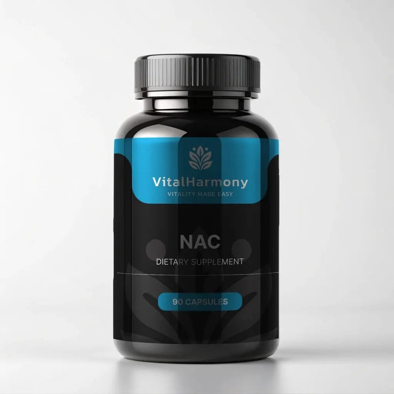 VitalHarmony NAC (N-acetil-L-cisteinas) 90 kapsuli