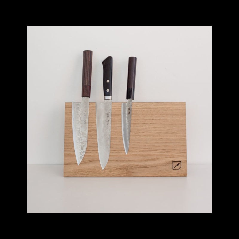 Wooden magnetic knife stand