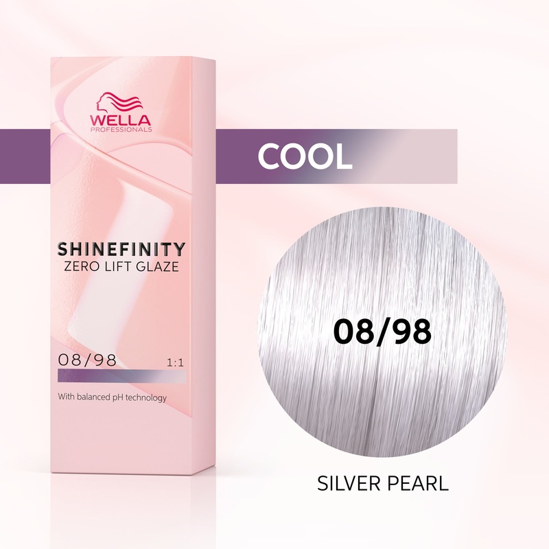 Wella SHINEFINITY Zero Lift Glaze – Gel hair dye 08/98, 60 ml