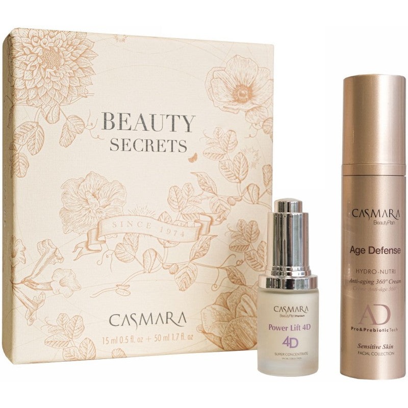 A set of face care products Casmara Beauty Secret Box CASAL2461, the set includes: concentrate for face skin 15 ml, nourishing cream for face skin 50 ml