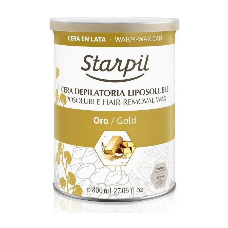Warm depilatory wax Starpil STR3010308002, natural – with gold particles, 800 ml