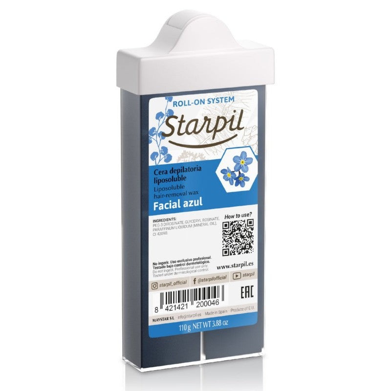 Wax in cartridge Starpil STR3010127001, blue, suitable for facial depilation, 110 g