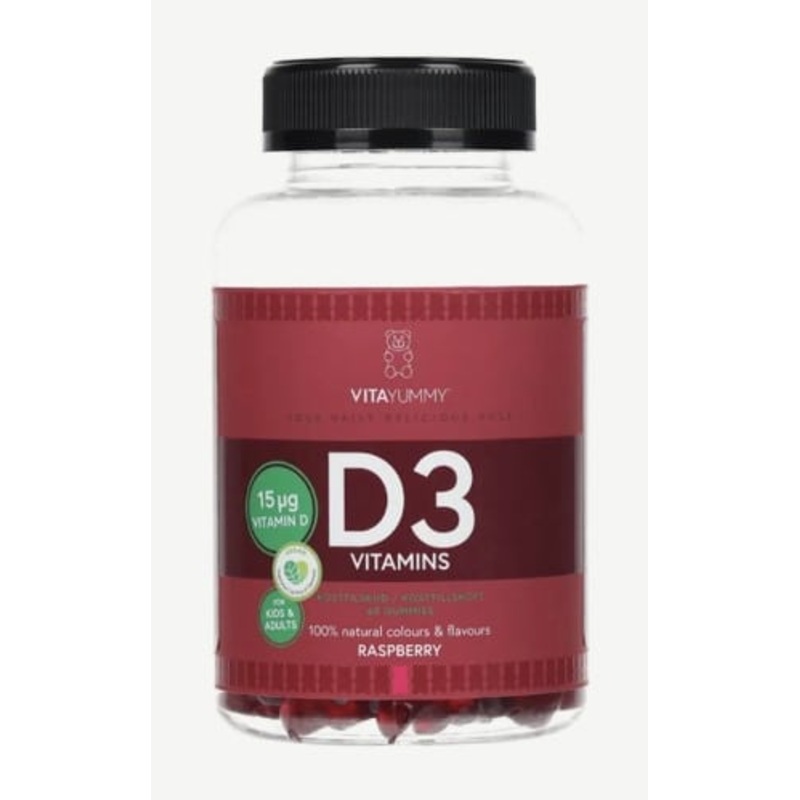 VitaYummy raspberry-flavored multivitamins with vitamin D3, food supplement, 60 units/180 g