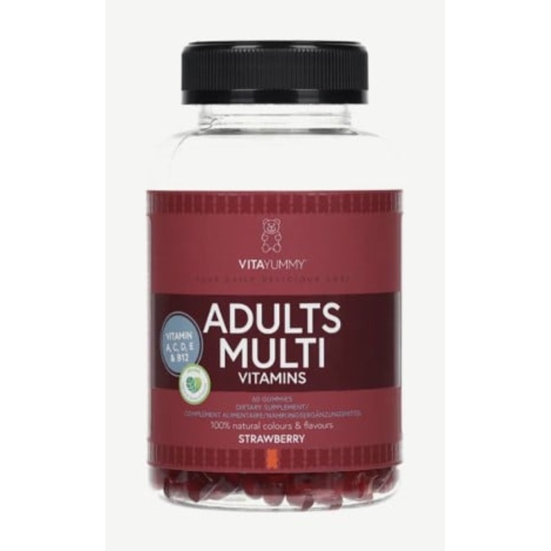 VitaYummy strawberry-flavored multivitamins for adults, food supplement, 60 units/180 g