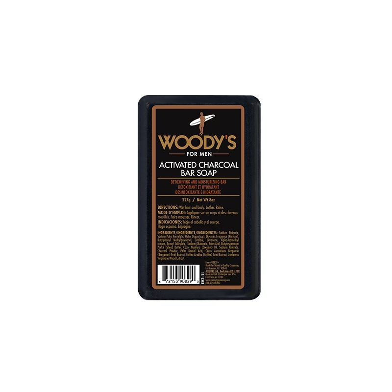 Woody’s Activated Charcoal soap with activated carbon, 227 g