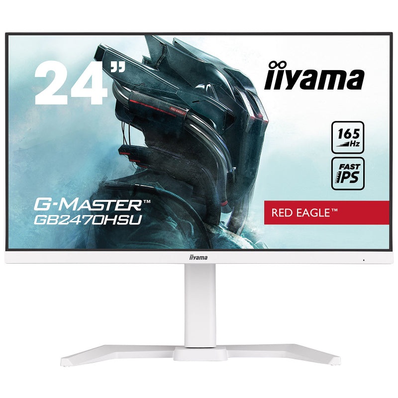 24″ ETE Fast IPS Gaming, G-Master Red Eagle, FreeSync Premium, 1920×1080@165Hz, 250cd/m, 1100:1, HDMI, DisplayPort, 0.8ms (MPRT), Speakers, USB-HUB (2×2.0), Black Tuner, 15cm Height Adj. Stand, White