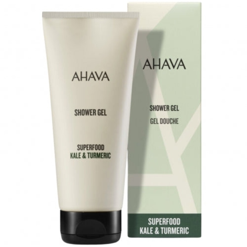 AHAVA KALE & TURMERIC SHOWER GEL, 200 ML