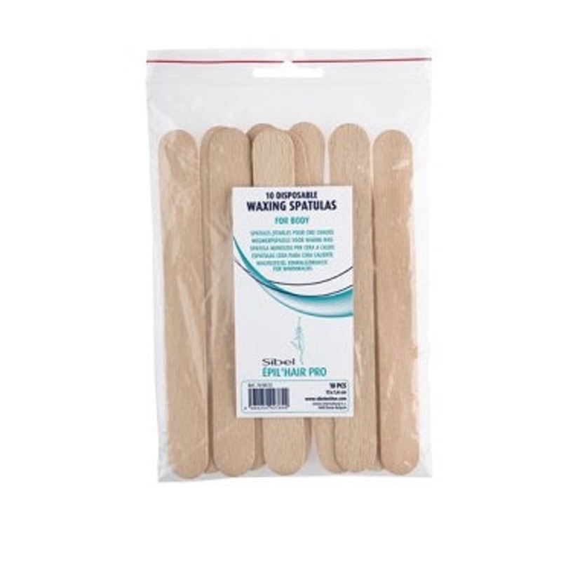 Wooden spatulas for depilation Sibel, 15.5 cm, 10 pcs.